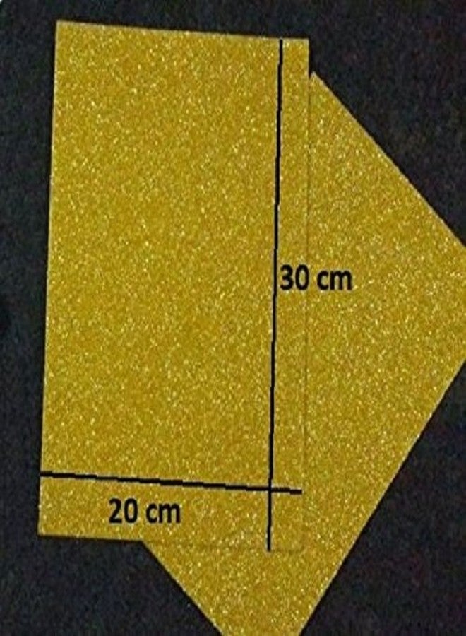 A'SHOP A4 Size Golden Eva Foam Glitter Designer Sheets for Art & Craft(Set of 10 Sheets) - Image 3